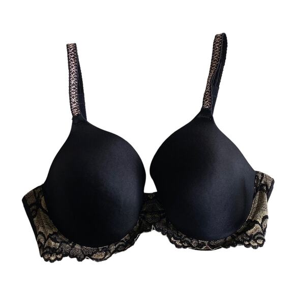 Wacoal Lost‎ in Lace Contour Wired Bra Black Women’s Size 34D 65369 - Picture 1 of 7
